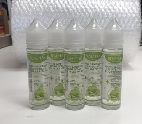 BENEMAX 医用酒精消毒洗手液 70% 有效杀菌 60ML 便携式 5瓶装