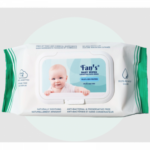 【清仓特卖】日韩专利 Fan's Baby 婴儿湿纸巾 0386（72 PCS 1包）$2/包