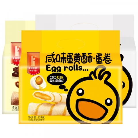 【Kalo Kaman】 Brand Salted Egg Yolk Pastry* Egg Roll 218g