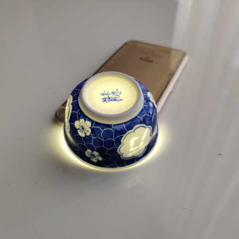 万事顺 青花玲珑 纯手绘茶具