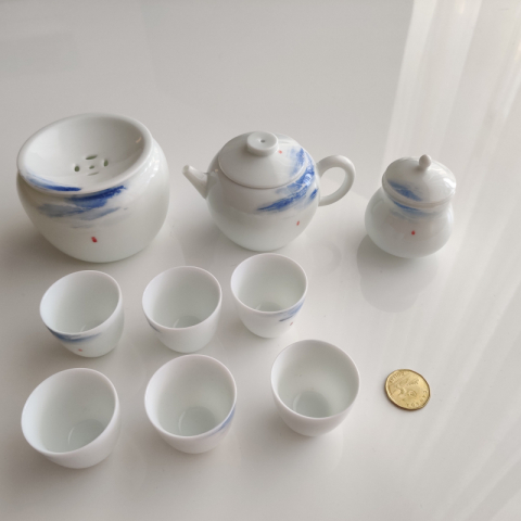 玉泥写意茶具 艺术家手绘