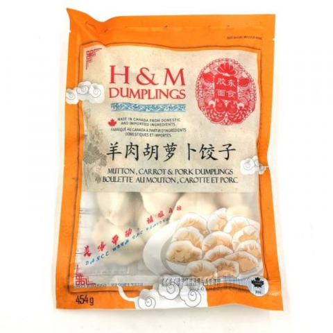 胶东面食 羊肉胡萝卜饺子 454g