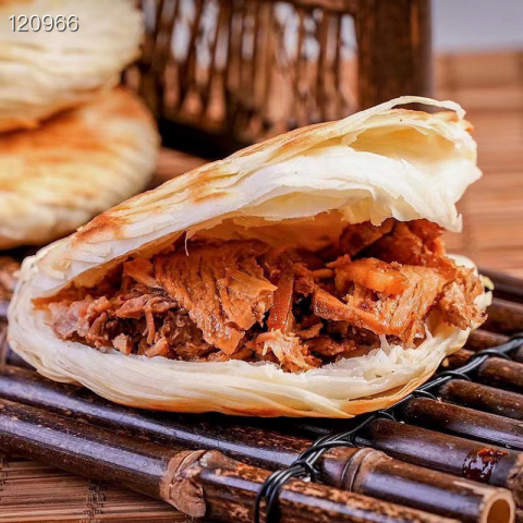 特价 潼关千层饼黑芝麻味 肉夹馍必备 一大包500g*3包