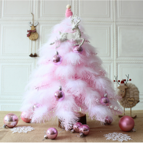 粉色迷你圣诞树45cm
