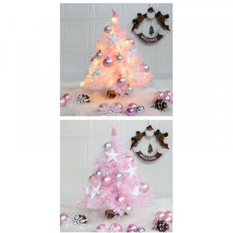 粉色迷你圣诞树45cm